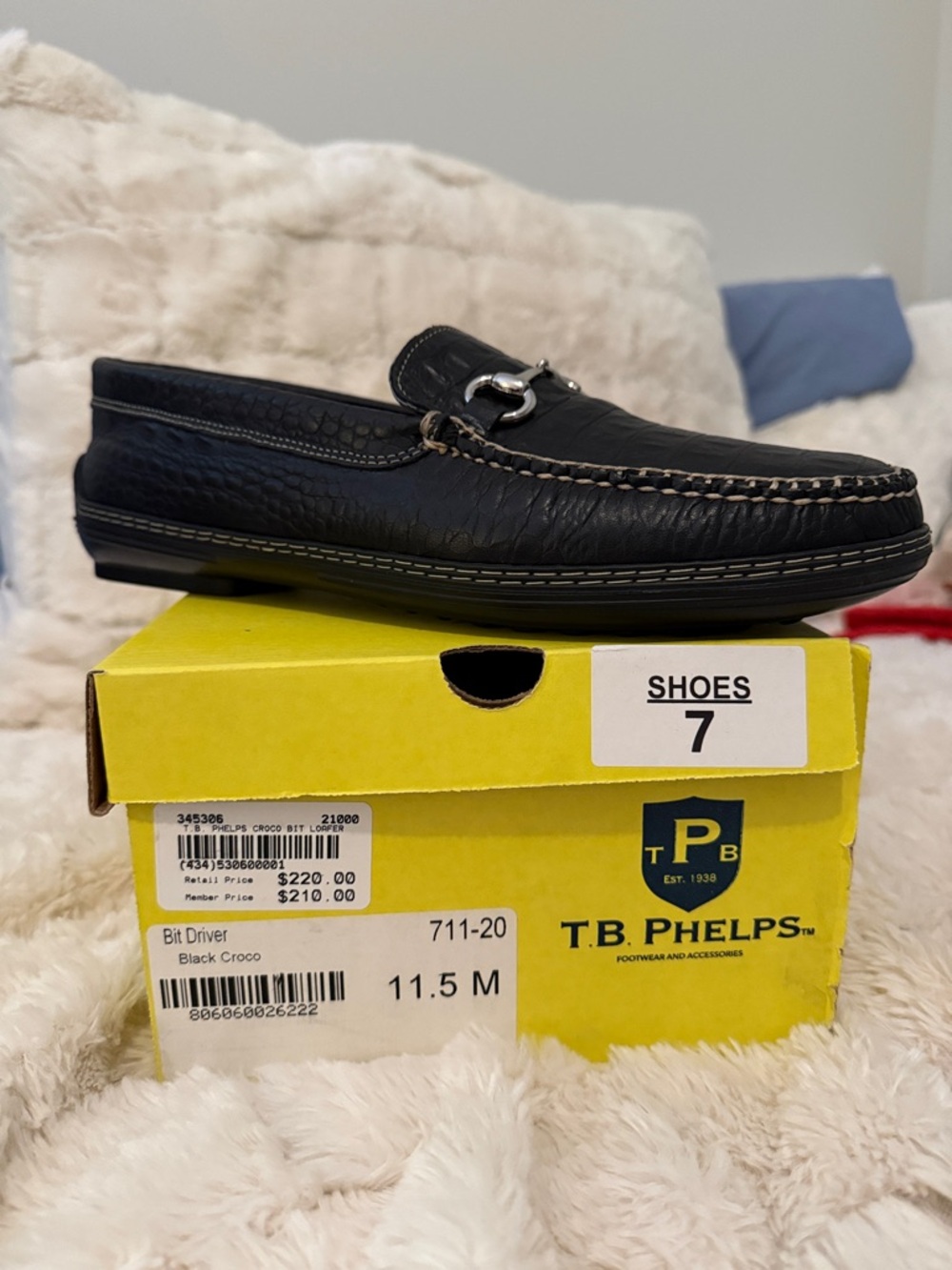Men’s Black Croc Bit Driver Loafer